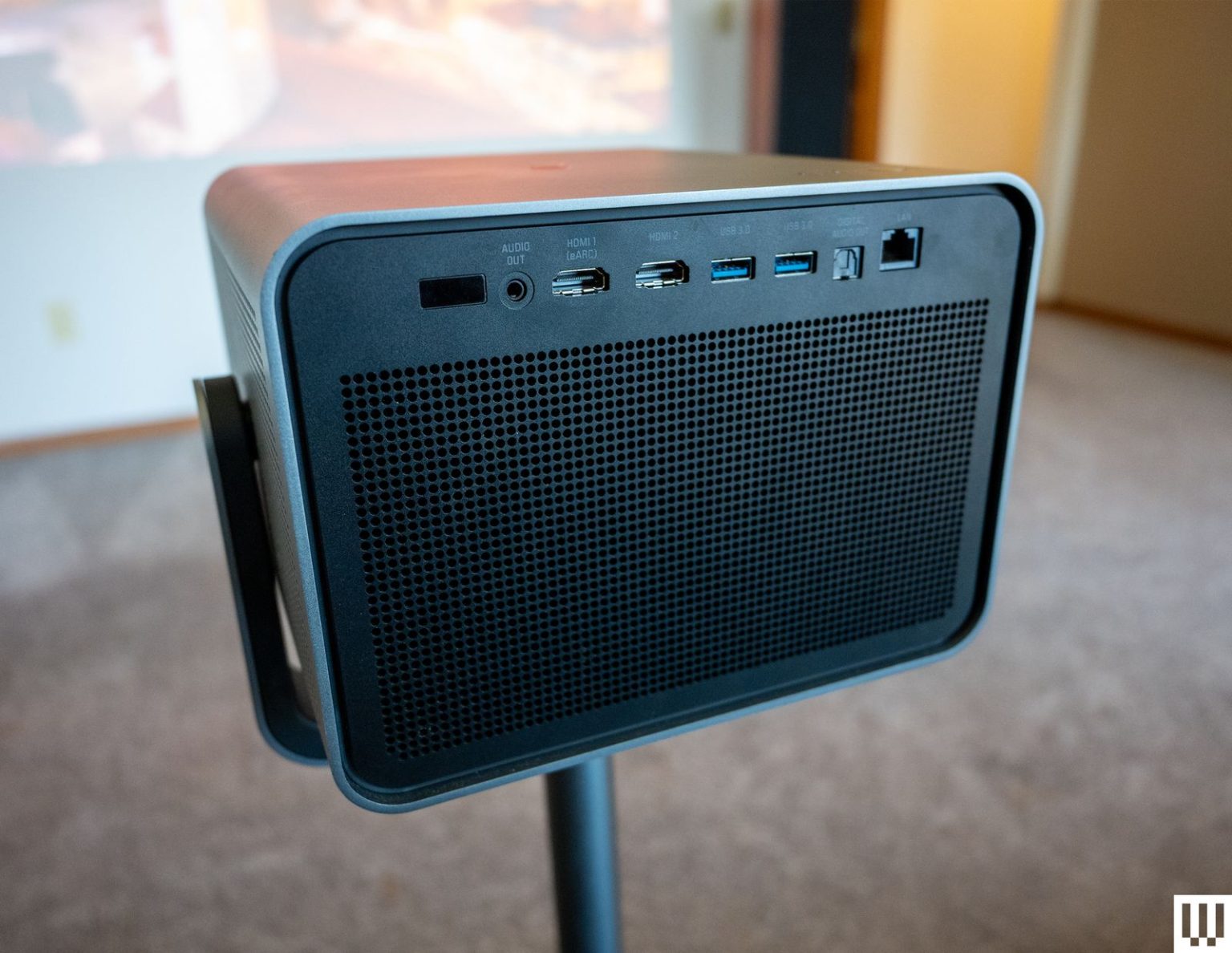 Leica Cine Play 1 Review: Pricey but Worth Every Penny Back of an athome projector showing the ports