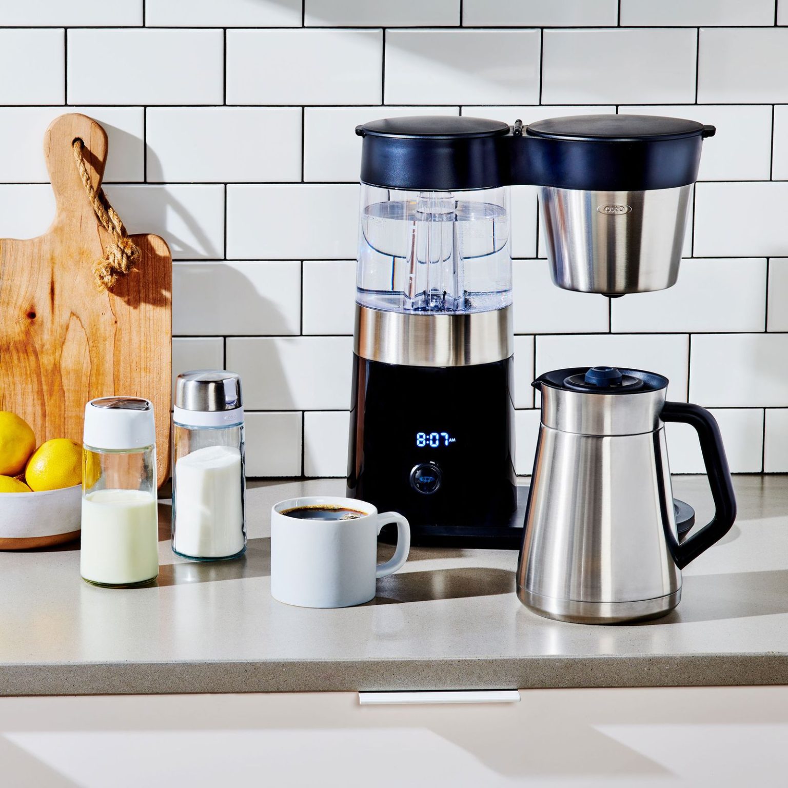 7 Best Coffee Makers (2026): Ratio, Fellow, Moccamaster OXO 9 Cup Coffee Maker in the kitchen
