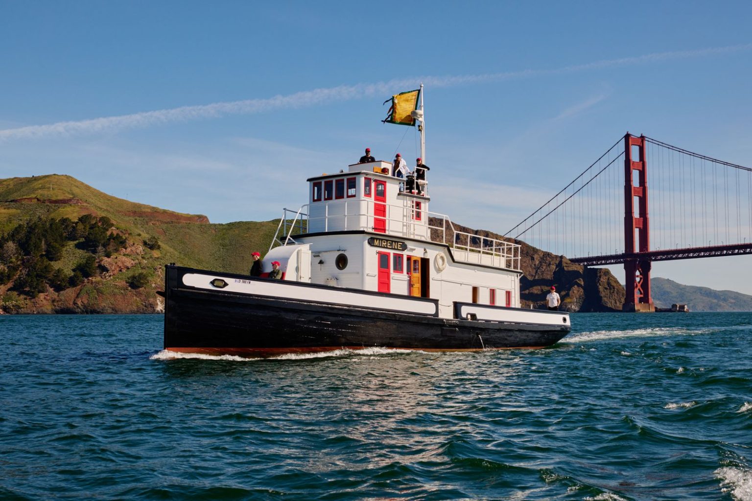 Image may contain Boat Transportation Vehicle Tugboat Architecture and Turret