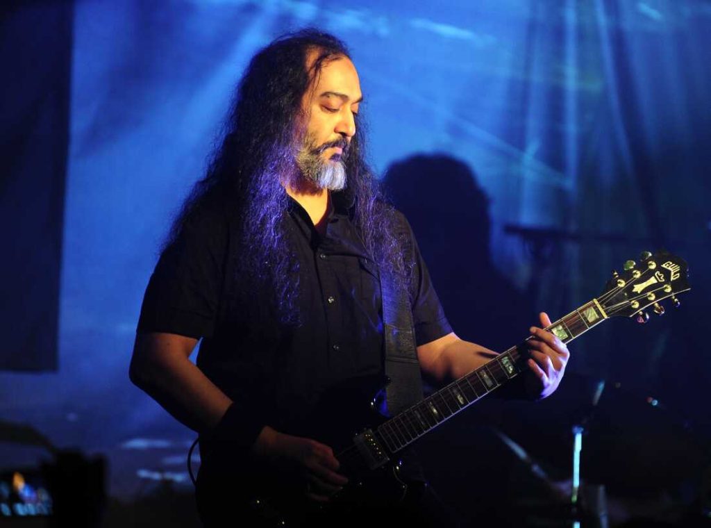 Kim Thayil traces Soundgarden’s rise in new memoir : NPR Soundgarden guitarist Kim Thayil of Soundgarden performs onstage during the Guitar Hero: Warriors Of Rock launch at Paramount Studios on September 27, 2010, in Hollywood, California.